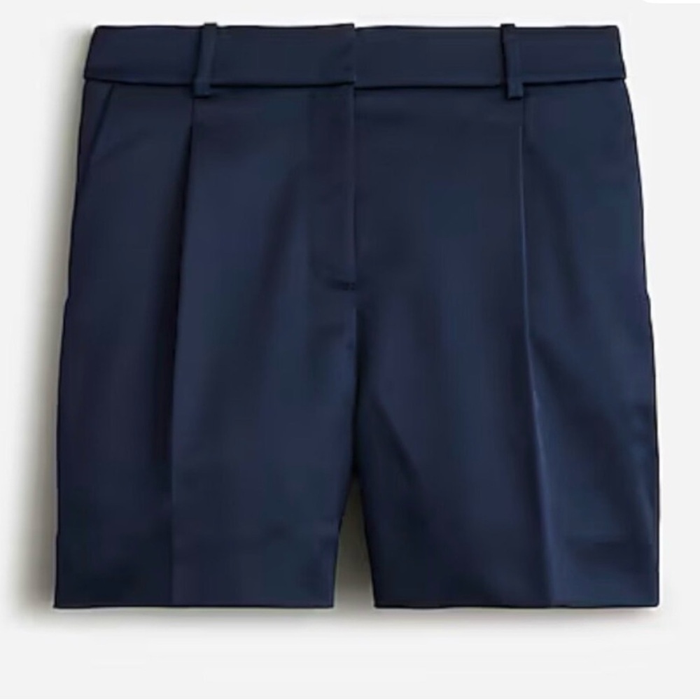 J Crew Pleated Suit shirt in Tailored Satin